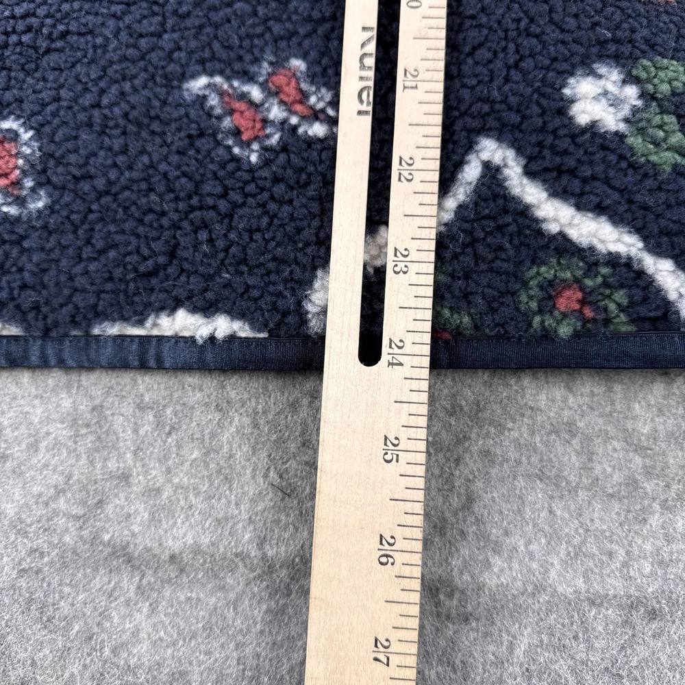 Kith & Kin Pinehurst Jacket Mens Small Blue Sherpa Fleece Paisley Bomber Snap - Picture 8 of 12
